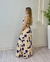 VESTIDO LONGO VISCOLINHO AMARRAÇÃO NA ALÇA ESTAMPADO - NUDE - comprar online