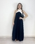 VESTIDO LONGO VISCOLINHO TRANSPASSADO - PRETO