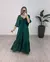VESTIDO LONGO VISCOLINHO DECOTE COM REGULAGEM - VERDE