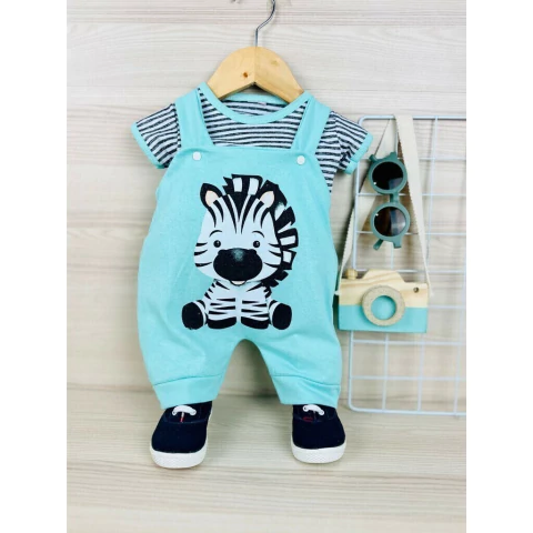 Jardineira + Camisa Zebrinha