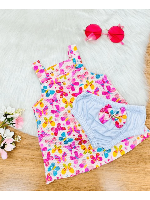 Vestido Estampado + Calcinha Valentina