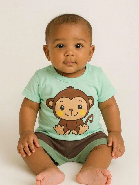 Conjunto Camisa + Shorts Macaquinho Meigo - comprar online
