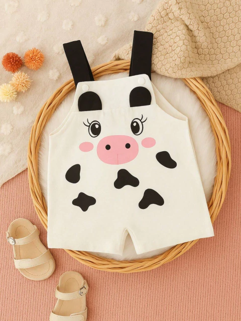 Jardineira de Bebê Vaca Lola