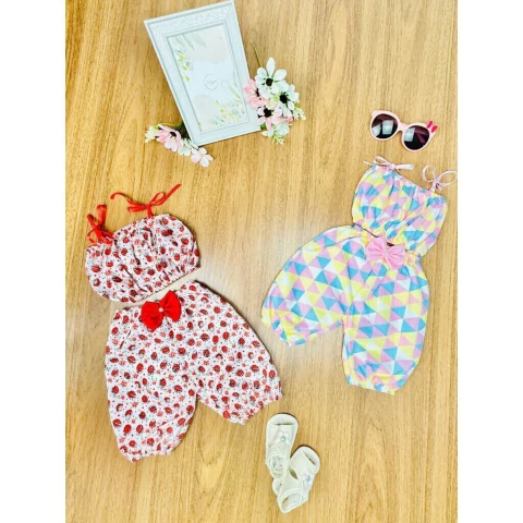 Conjuntinho Top + Calça Capri Carol