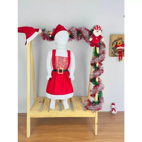 Vestido de Natal c/ Gorro
