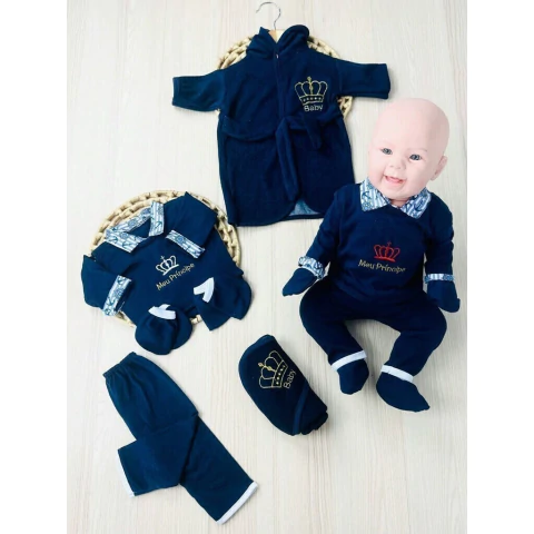 Kit Pagão RN + Toalha de Banho + Roupão c/ Capuz Menino