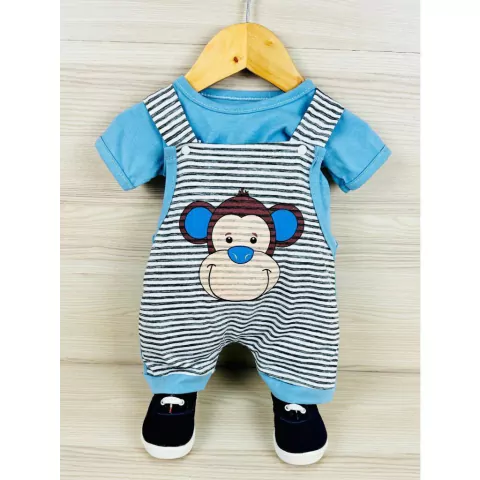 Jardineira + Camisa Macaco Bonitinho