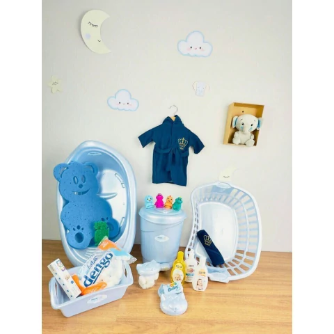 Kit Banho do Príncipe c/ 16 Peças do Enxoval