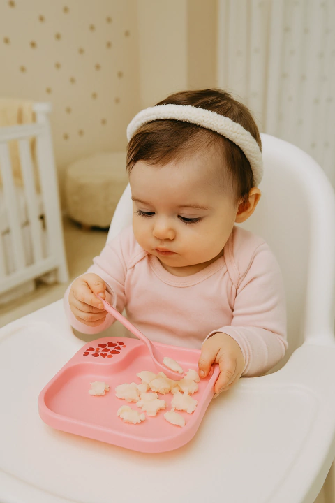 Kit Infantil de Refeição Prato + Colher Pin Pin - comprar online