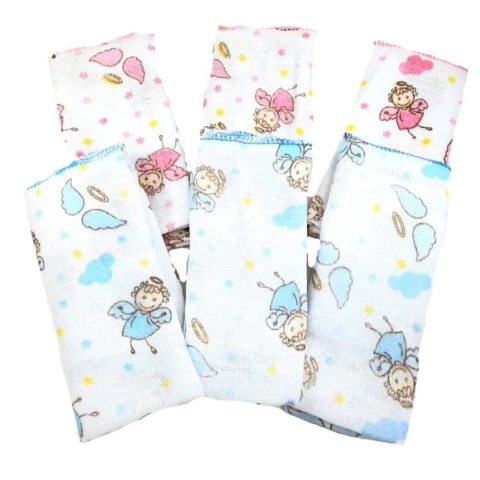 Pano de Boca Estampado c/ 3 Unidades