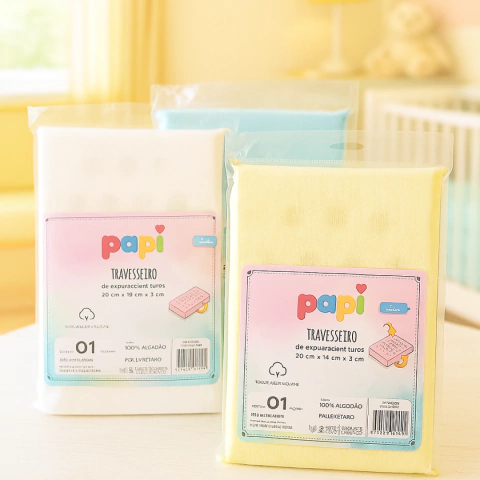 Travesseiro Anti-sufocante de Espuma com Furos Papi Liso