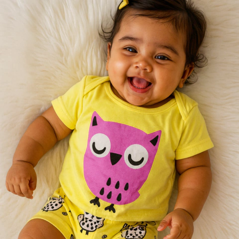 Conjunto Body + Shorts Corujinha - comprar online