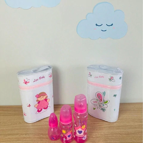 Kit 3 Mamadeiras Petita + Porta Mamadeira Térrmico