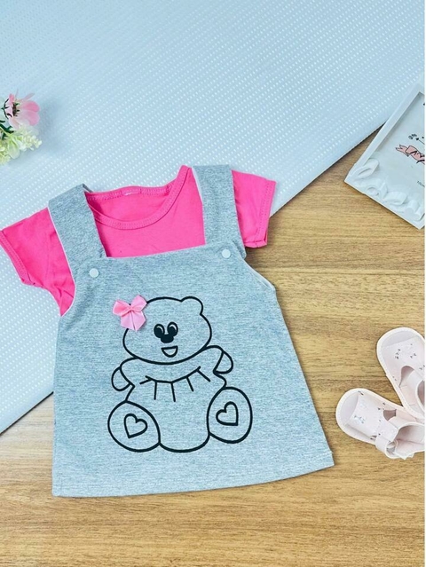 Conjunto Camisa + Jardineira Urso