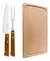 Kit para Asado Tramontina de Acero Inoxidable y Mangos de Madera Natural con Tabla de Corte de Madera 3 Piezas - comprar online
