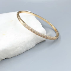 Bracelete Fino Cravejado Semijoia