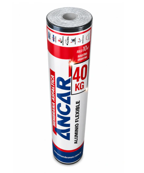 Membrana Asfáltica 40 Kg 4mm C / Aluminio No Crack Plus Ancar