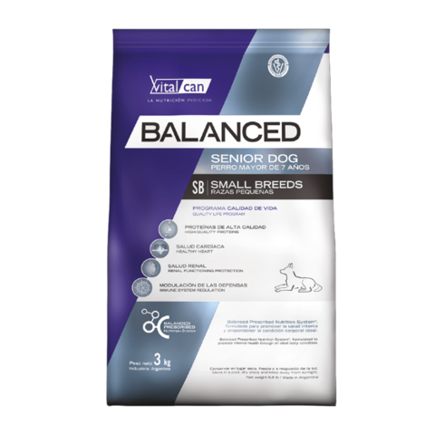 Alimento Vitalcan Balanced Perro Senior Raza Pequeña