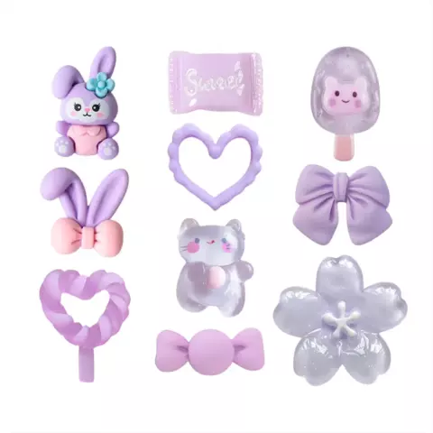 Charm Apliques x 10 lila conejo - comprar online