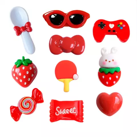 Apliques x 10 rojo cute - comprar online