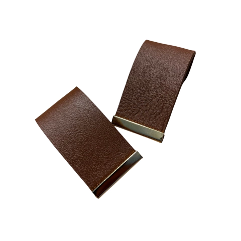 2 Porta Guardanapos Café - Couro Sintético com acabamento dourado - comprar online