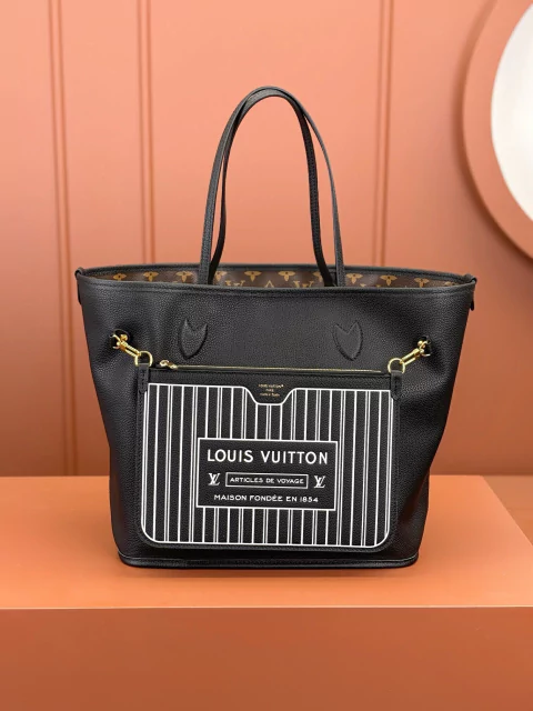 Bolsa Louis Vuitton Neverfull Inside Out Pequena Preta 24x14x9CM