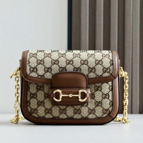 Bolsa Gucci Tiracolo Horsebit 1955 Mini Com Cristais 20.5x14x5CM