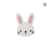 Carita de Conejo - CakeTopper Acrílico Blanco ADV Inspo Easter 6cm - comprar en línea