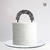 Caketopper Happy Birthday de Arco - Acrílico Negro con Blanco 13cm - comprar en línea