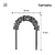 Caketopper Happy Birthday de Arco - Acrílico Negro con Blanco 13cm en internet