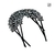 Caketopper Happy Birthday de Arco - Acrílico Negro con Blanco 13cm - CakeTopper