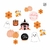 Paquete de 15 Stickers Comestibles - Pumpking Season 4cm