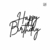 Caketopper "Happy Birthday" en Acrílico - Inspo Cursiva Alta CTHBDW05