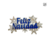 Feliz Navidad - Acrílico Glitter Azul con Espejo Plata CakeTopper Navideño