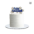 Feliz Navidad - Acrílico Glitter Azul con Espejo Plata CakeTopper Navideño - comprar en línea