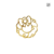 Corona Navideña - Acrílico Espejo Dorado Charm o MiniTopper Navideño 5cm