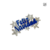 Feliz Navidad - Acrílico Glitter Azul con Espejo Plata CakeTopper Navideño en internet