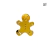 Galleta Jengibre - Acrílico Espejo Dorado Charm o MiniTopper Navideño 5cm
