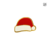 Mini Gorros Navideños - Acrílico Dorado Espejo con Detalles ADV