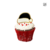 Mini Gorros Navideños - Acrílico Dorado Espejo con Detalles ADV - CakeTopper