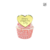 Silueta de Corazón con Grabado "Happy Valentines Day" - Charm o MiniTopper Acrílico Dorado Espejo 5cm - comprar en línea