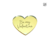 Silueta de Corazón con Grabado "Be my Valentine" - Charm o MiniTopper Acrílico Dorado Espejo 5cm