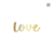 "Love" - Charm o MiniTopper Acrílico Dorado Espejo 6cm