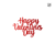 "Happy Valentine's Day" - Charm o MiniTopper Acrílico Espejo 7cm en internet