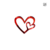 Silueta de Corazones - Charm o MiniTopper Acrílico Espejo 5cm en internet