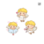 Set 3 Cupidos - Acrílico ADV 3Pzas 6cm