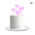 Corazón Relleno - 4 Pzas Acrílico Solido 16cm - CakeTopper