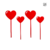 Corazón Relleno - 4 Pzas Acrílico Solido 16cm