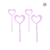 Corazón Silueta - 4 Pzas Acrílico Solido 16cm - comprar en línea
