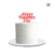 Happy Valentine's Day Curve - Caketopper Acrílico Rosa Pastel o Rojo Sólido - comprar en línea